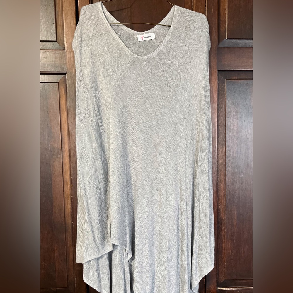 Gray poncho